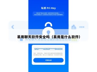易用聊天软件安全吗（易用是什么软件）