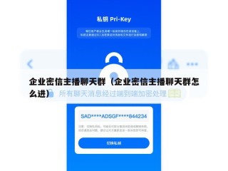 企业密信主播聊天群（企业密信主播聊天群怎么进）