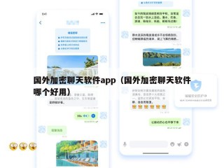 国外加密聊天软件app（国外加密聊天软件哪个好用）