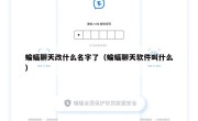 蝙蝠聊天改什么名字了（蝙蝠聊天软件叫什么）