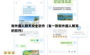 和外国人聊天安全软件（有一款和外国人聊天的软件）