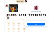 萝卜密聊为什么登不上（下载萝卜聊天软件兼职）