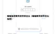 蝙蝠加密聊天软件安全么（蝙蝠聊天软件怎么加密）