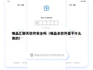 唯品汇聊天软件安全吗（唯品会软件是干什么用的）