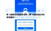 萝卜密聊可以语音开会吗（萝卜蜜的功效与作用及图片）