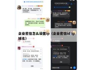 企业密信怎么设置ip（企业密信id ip域名）