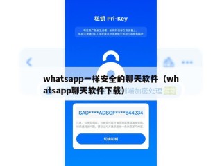whatsapp一样安全的聊天软件（whatsapp聊天软件下载）