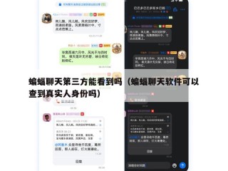 蝙蝠聊天第三方能看到吗（蝙蝠聊天软件可以查到真实人身份吗）