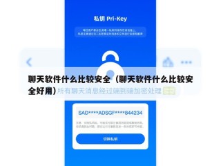 聊天软件什么比较安全（聊天软件什么比较安全好用）