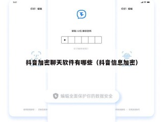 抖音加密聊天软件有哪些（抖音信息加密）
