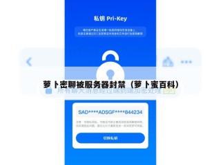 萝卜密聊被服务器封禁（萝卜蜜百科）