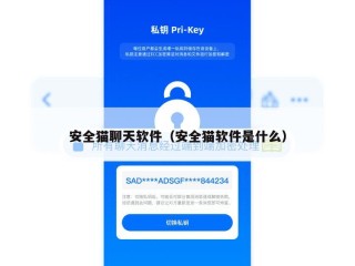 安全猫聊天软件（安全猫软件是什么）