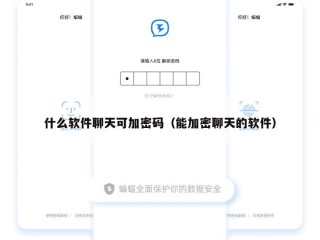 什么软件聊天可加密码（能加密聊天的软件）