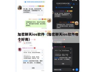 加密聊天ios软件（加密聊天ios软件哪个好用）