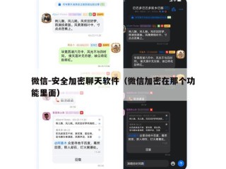 微信-安全加密聊天软件（微信加密在那个功能里面）