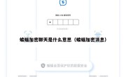 蝙蝠加密聊天是什么意思（蝙蝠加密消息）