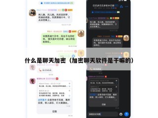 什么是聊天加密（加密聊天软件是干嘛的）