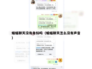 蝙蝠聊天没有角标吗（蝙蝠聊天怎么没有声音）