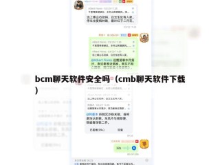 bcm聊天软件安全吗（cmb聊天软件下载）
