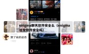 enigma聊天软件安全么（enigma社交软件安全吗）