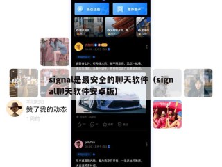 signal是最安全的聊天软件（signal聊天软件安卓版）