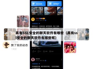 具有SSL安全的聊天软件有哪些（具有ssl安全的聊天软件有哪些呢）
