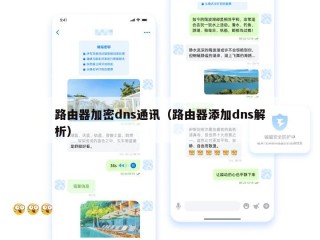 路由器加密dns通讯（路由器添加dns解析）
