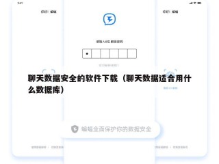 聊天数据安全的软件下载（聊天数据适合用什么数据库）