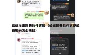 蝙蝠加密聊天软件客服（蝙蝠聊天软件忘记解锁密码怎么找回）