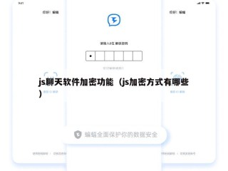 js聊天软件加密功能（js加密方式有哪些）
