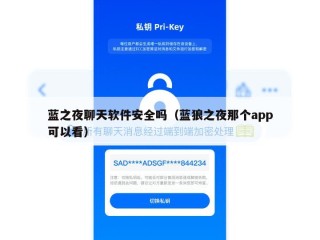 蓝之夜聊天软件安全吗（蓝狼之夜那个app可以看）