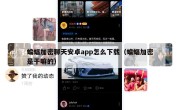 蝙蝠加密聊天安卓app怎么下载（蝙蝠加密是干嘛的）