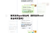 聊天软件soul安全吗（聊天软件soul安全吗可靠吗）