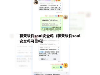 聊天软件soul安全吗（聊天软件soul安全吗可靠吗）
