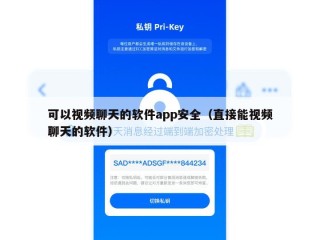 可以视频聊天的软件app安全（直接能视频聊天的软件）