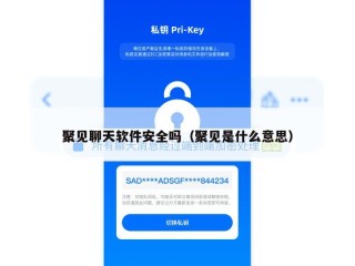 聚见聊天软件安全吗（聚见是什么意思）