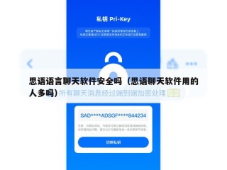 思语语言聊天软件安全吗（思语聊天软件用的人多吗）