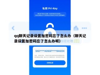 qq聊天记录设置加密码忘了怎么办（聊天记录设置加密码忘了怎么办呢）