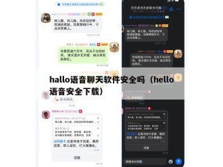 hallo语音聊天软件安全吗（hello语音安全下载）