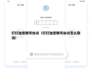 钉钉加密聊天协议（钉钉加密聊天协议怎么取消）