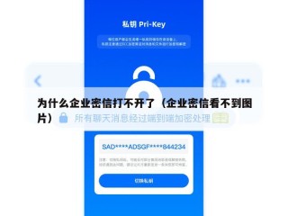 为什么企业密信打不开了（企业密信看不到图片）