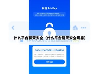 什么平台聊天安全（什么平台聊天安全可靠）
