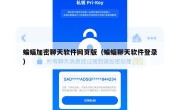 蝙蝠加密聊天软件网页版（蝙蝠聊天软件登录）