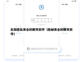 比较隐私安全的聊天软件（隐秘安全的聊天软件）