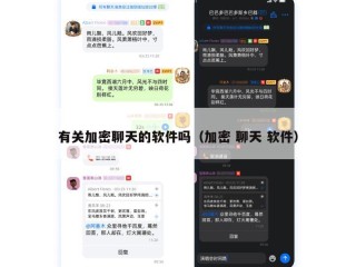 有关加密聊天的软件吗（加密 聊天 软件）