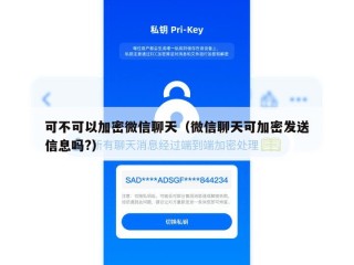 可不可以加密微信聊天（微信聊天可加密发送信息吗?）