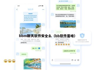bbm聊天软件安全么（bb软件是啥）
