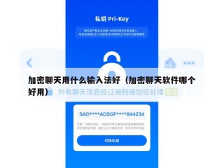 加密聊天用什么输入法好（加密聊天软件哪个好用）