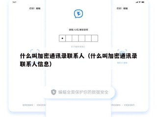 什么叫加密通讯录联系人（什么叫加密通讯录联系人信息）