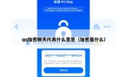 qq加密聊天代表什么意思（加密是什么）